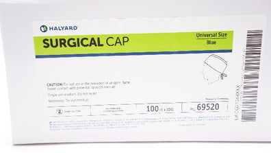 Halyard 69520 Universal Size Surgical Cap, Blue - Case of 100